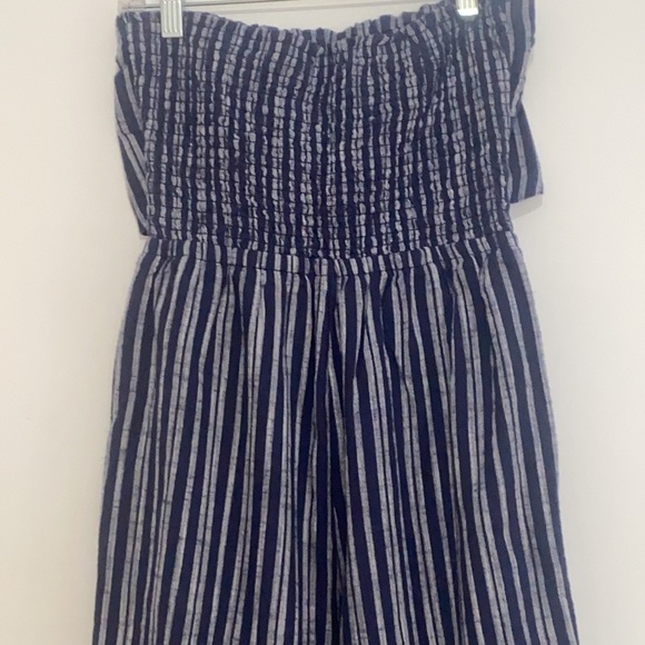 Aerie Blue White Stripe Strapless Jumpsuit size XS/TP - Picture 5 of 5